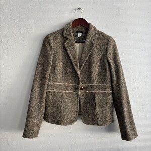 J. Crew Tan Tweed Blazer